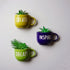 Blue Green Wall Cup Planters - Wall Mug Planters - Wall Garden Decor - Balcony Decor - Succulent Planter - Small Pot - Plant Lover Gifts - Desk Decor - Buy Online India - Free Shipping